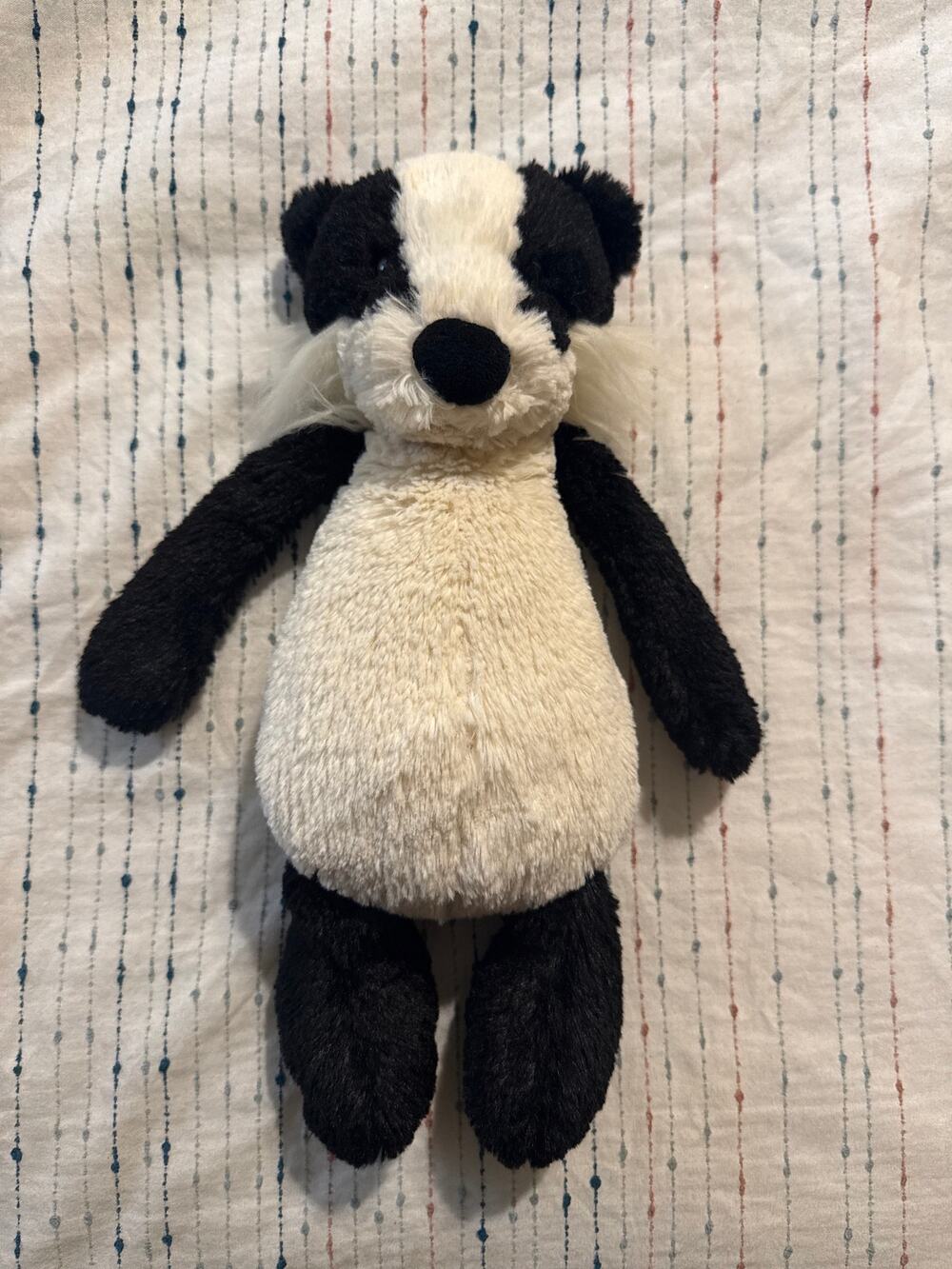Jellycat Retired Rare Bashful Badger 13” Stuffie Sideburns Collectible EUC